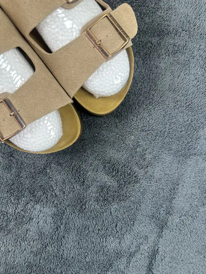 Birkenstock Boston Leather Suede Double Buckle Slippers