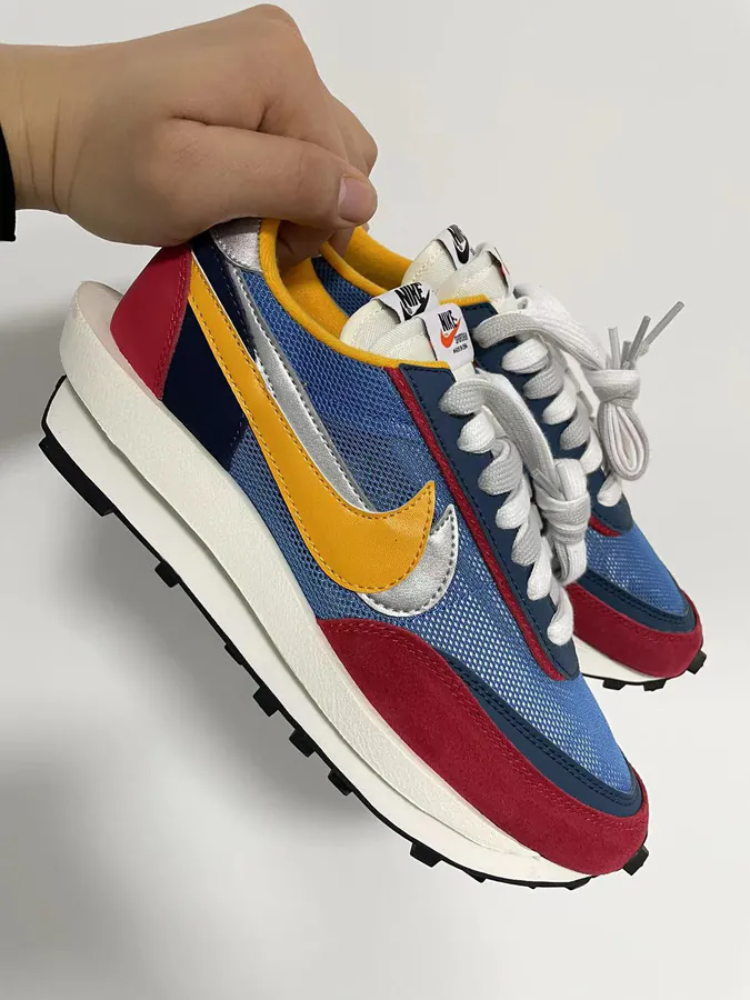 Sacai Red and Blue Bucket Bag