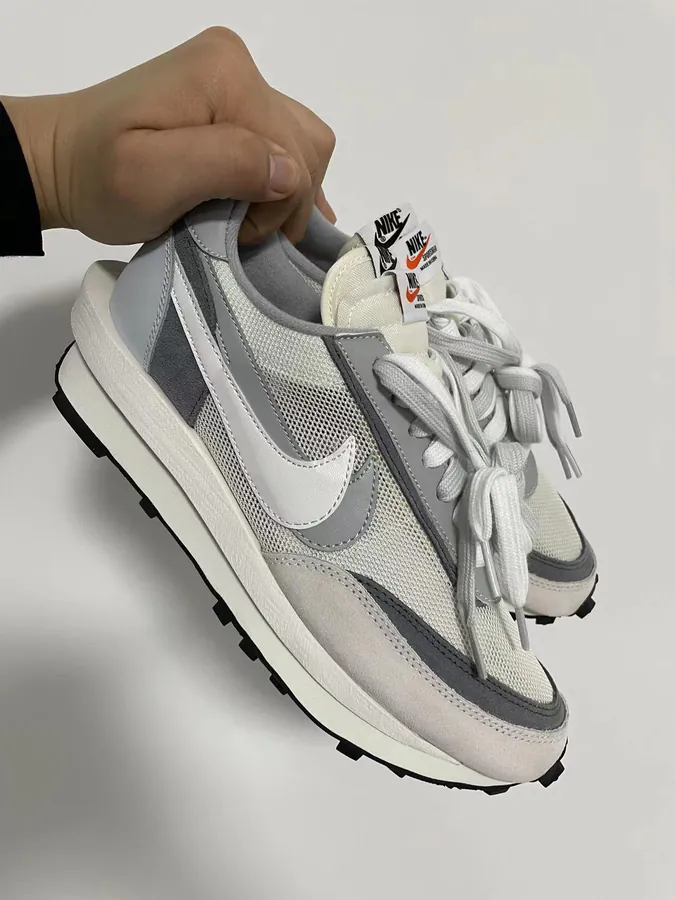Sacai Original Sole and Upper White and Gray