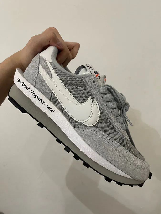Sacai Waffle Shoes in Gray White Deconstructed Collaboration