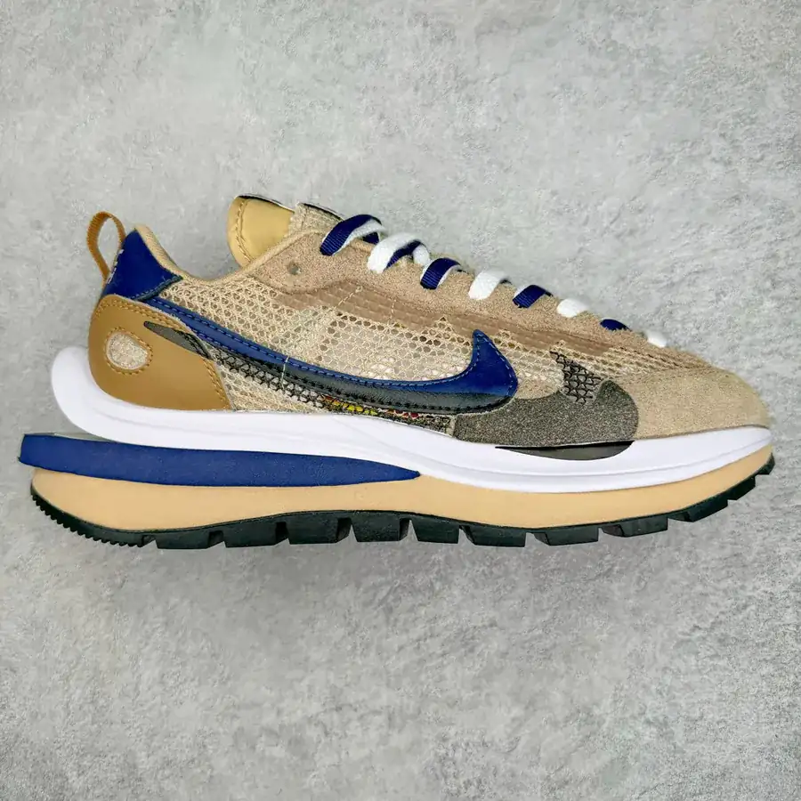 Sacai x NK VaporWaffle Collaboration High Top Sneaker in Khaki