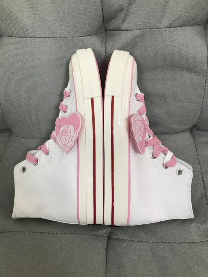 Chu 70 Rose Vintage Canvas High Top Sneaker for Women