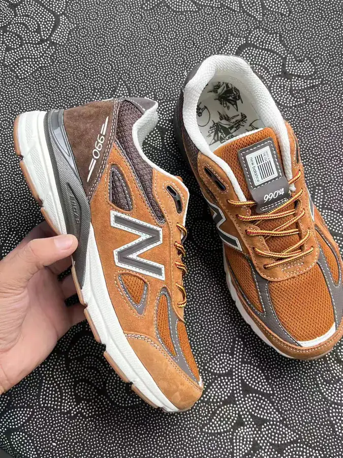 NB 990 V4 Running Shoes in Terracotta Color