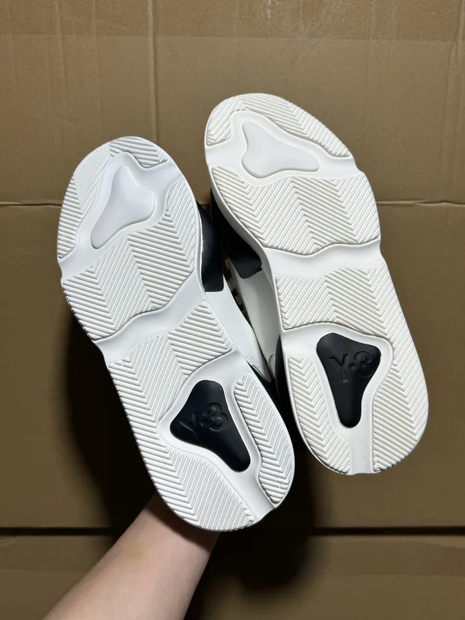 Y 3 Rubber Leather Lifestyle Sneakers Unisex, White, Gray, Black Color Options