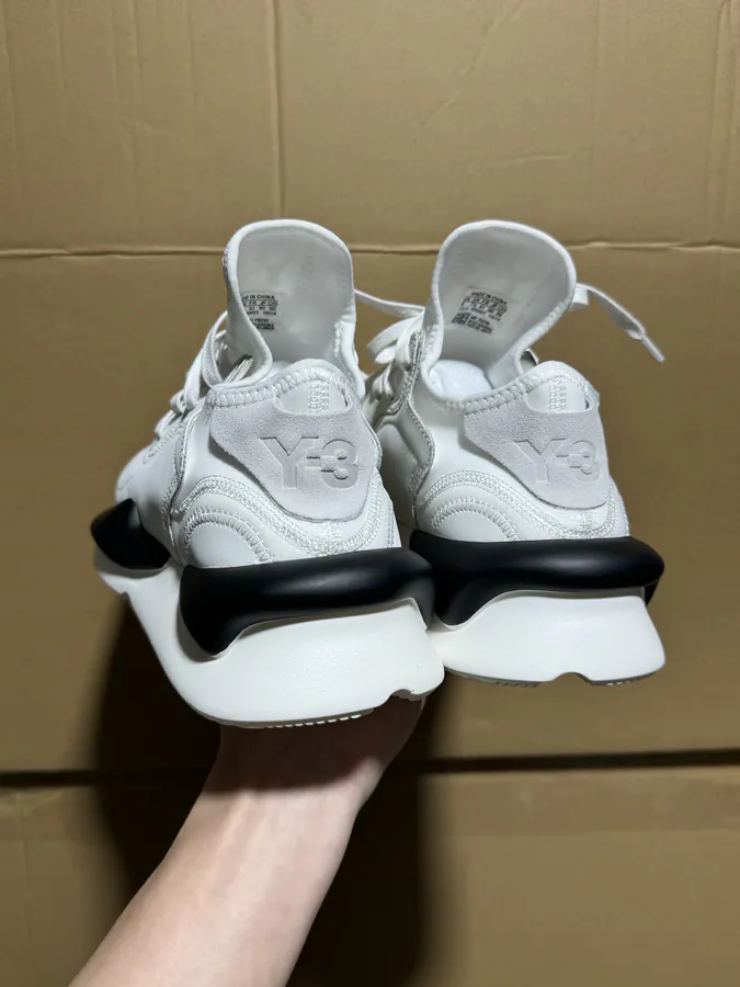 Y 3 Rubber Leather Lifestyle Sneakers Unisex, White, Gray, Black Color Options