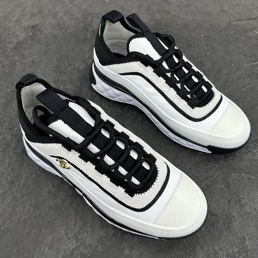 CoCo 19ss Sport Sneaker with Grained Calfskin and Mesh