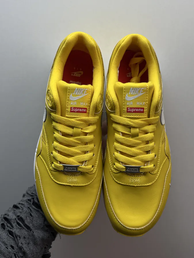 Supreme x Nike Air Max 1 87 Yellow and White