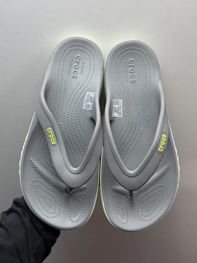 Crocs Bayaband Flip in Gray Green