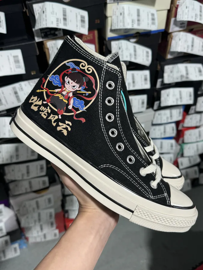 Custom Color Converse 1970s Black and White
