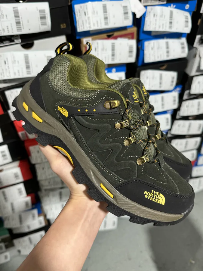 The North Face TNF Hiking Boots Black and Yellow