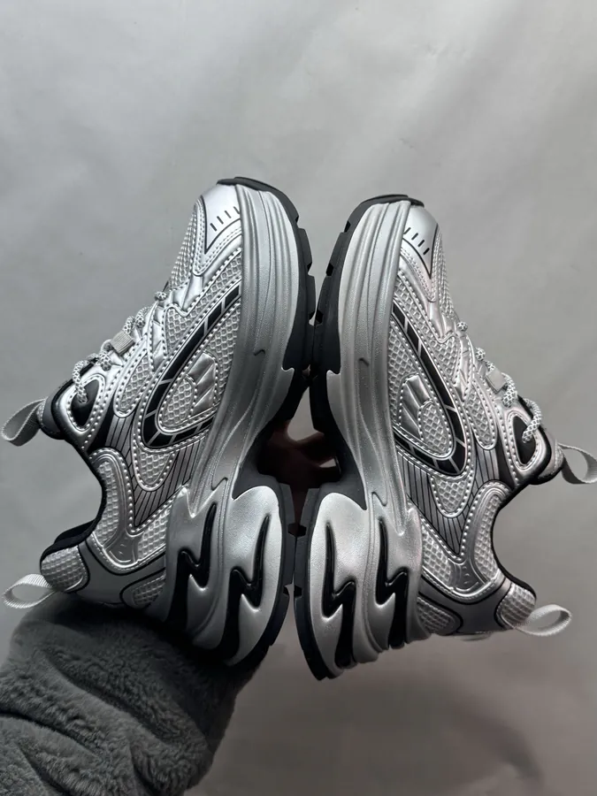 GG CC Dad Shoes in Silver