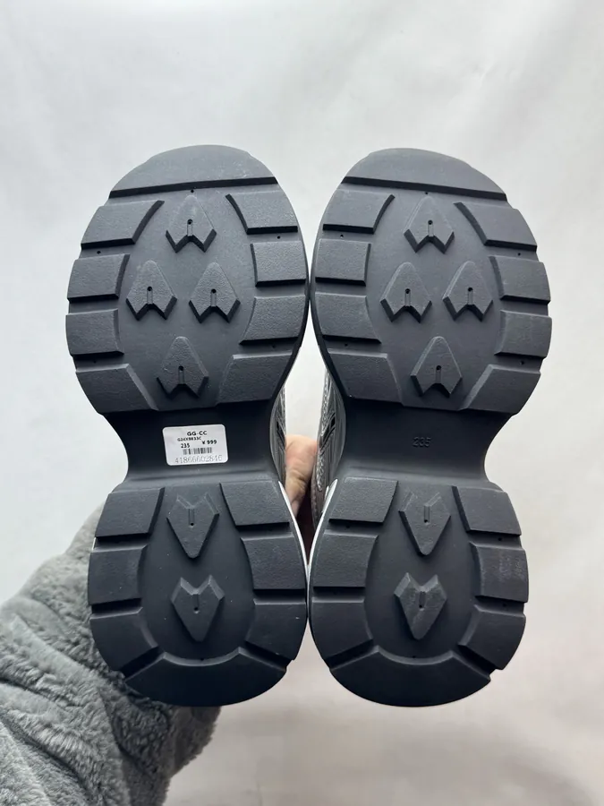 GG CC Dad Shoes in Silver