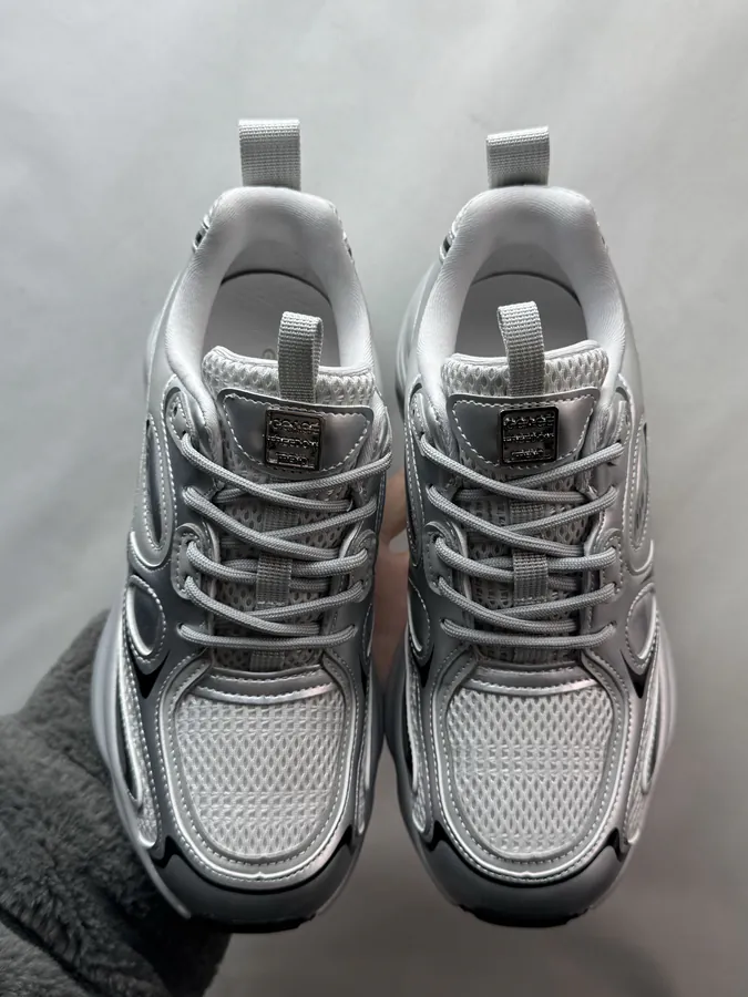 GG CC Dad Shoes in Silver