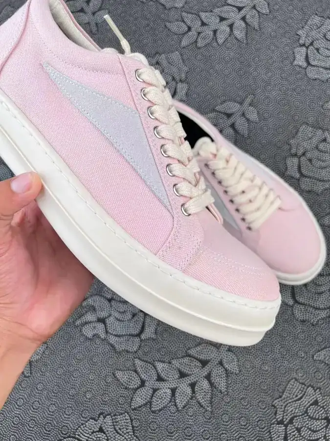 Ri Owens DRKSH Retro Low Top Sneaker in Pink