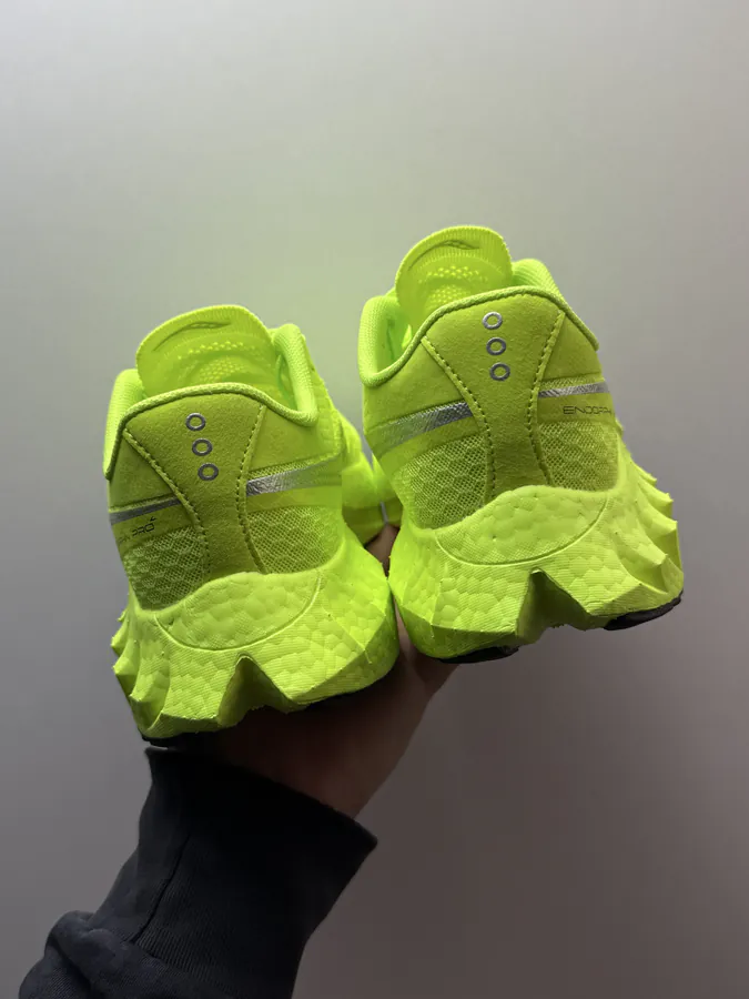 Saucony Endorphin Pro 4 Lightweight Running Shoes with Green and Silver Color