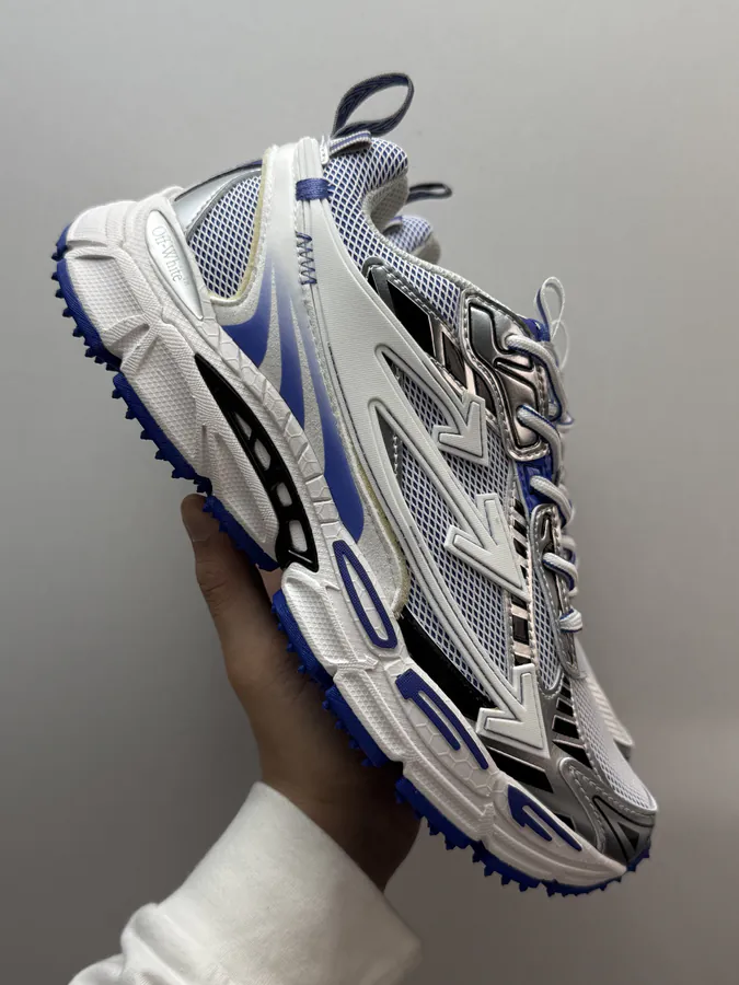 OFF WHITE Be Right Back Blue White Stripe Sneaker