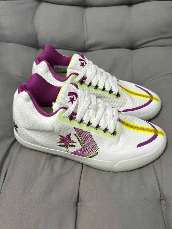 Converse BB Series Pure White with White Purple Color