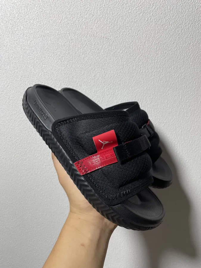 Air Jordan Super Play Sport Slippers Black and Red