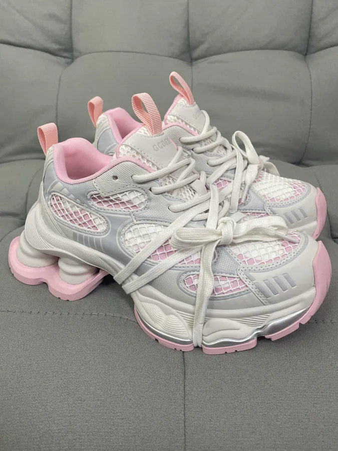 GG CC Fashion Sneaker with Retro Thick Sole