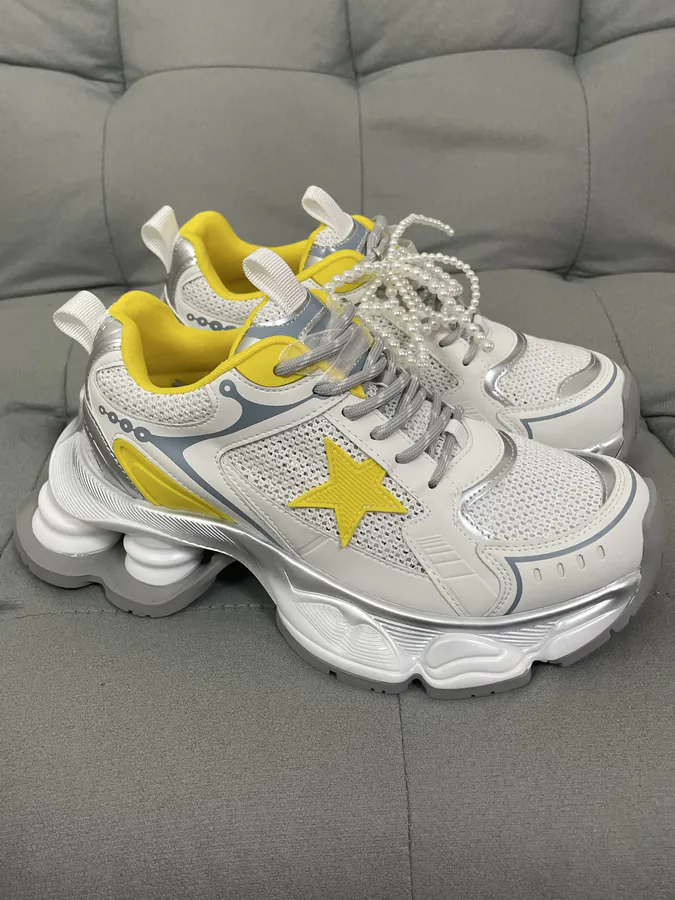 GG CC Fashion Sneaker with Retro Thick Sole