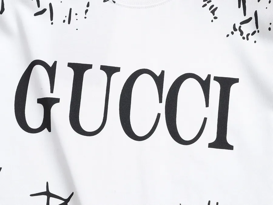 GUC 25SS Spring Summer New Collection Round Neck Logo Print T Shirt