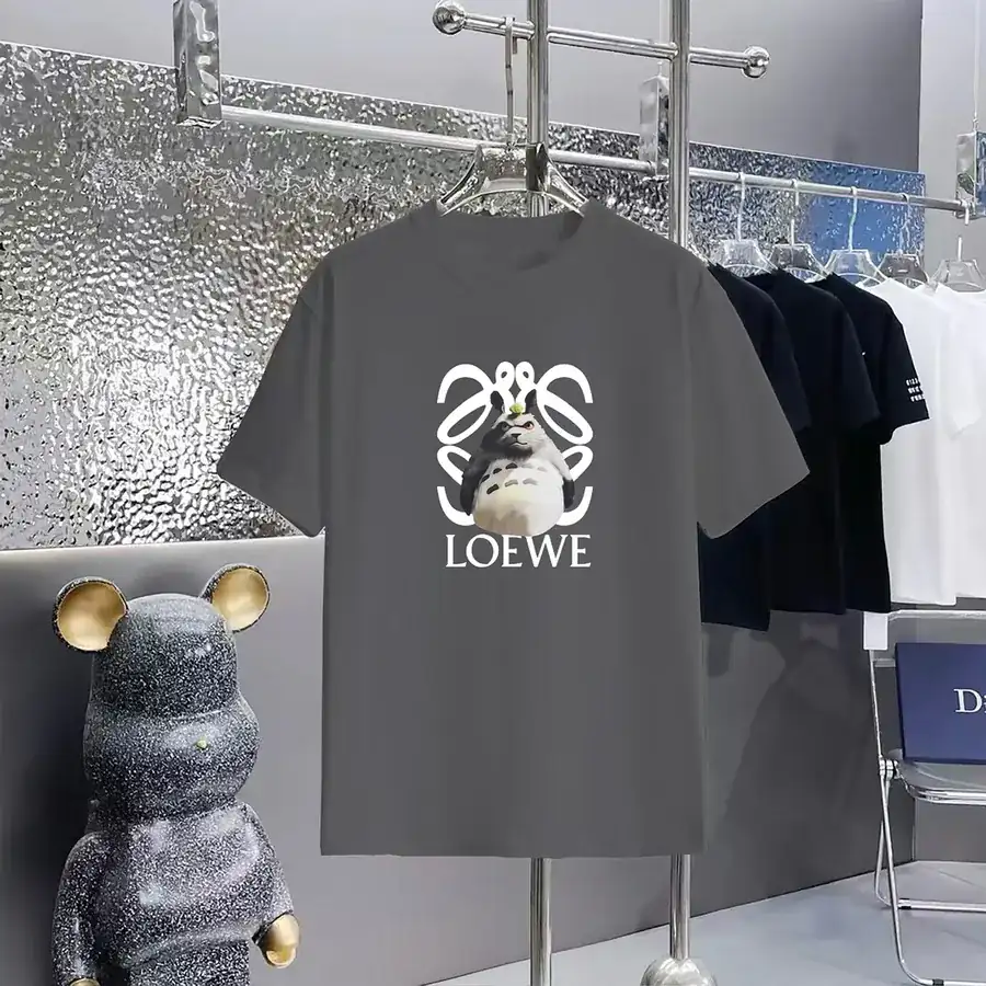 LOEWE Print Round Neck Short Sleeve T Shirt