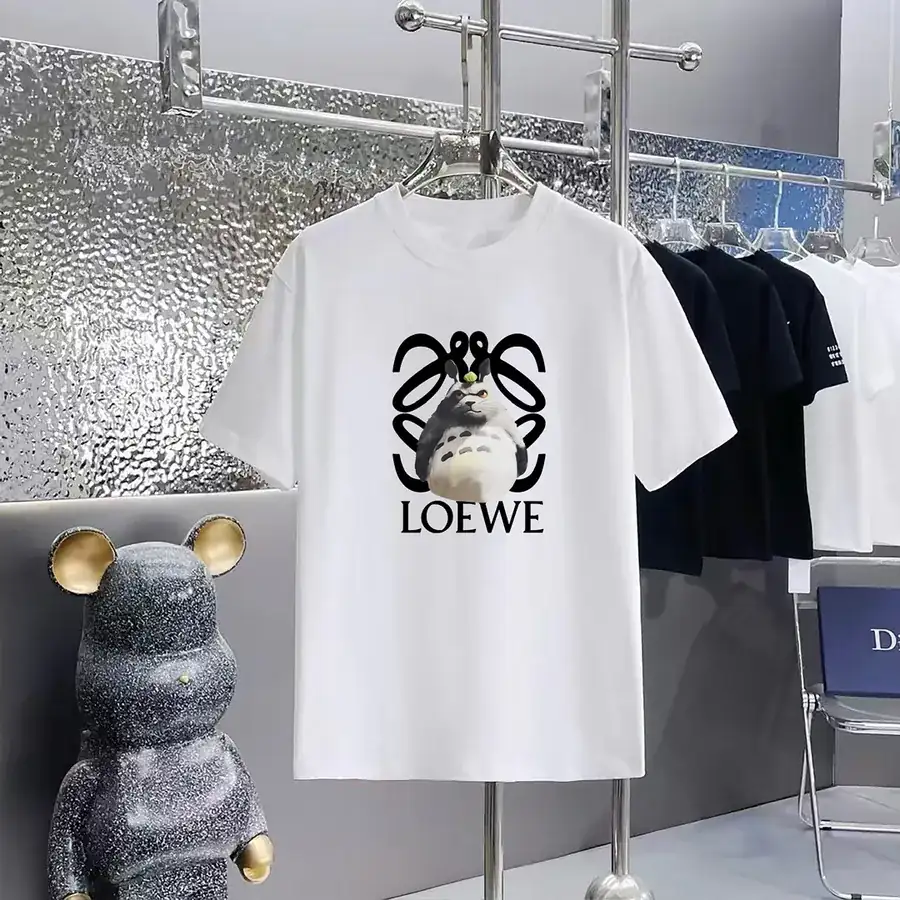LOEWE Print Round Neck Short Sleeve T Shirt