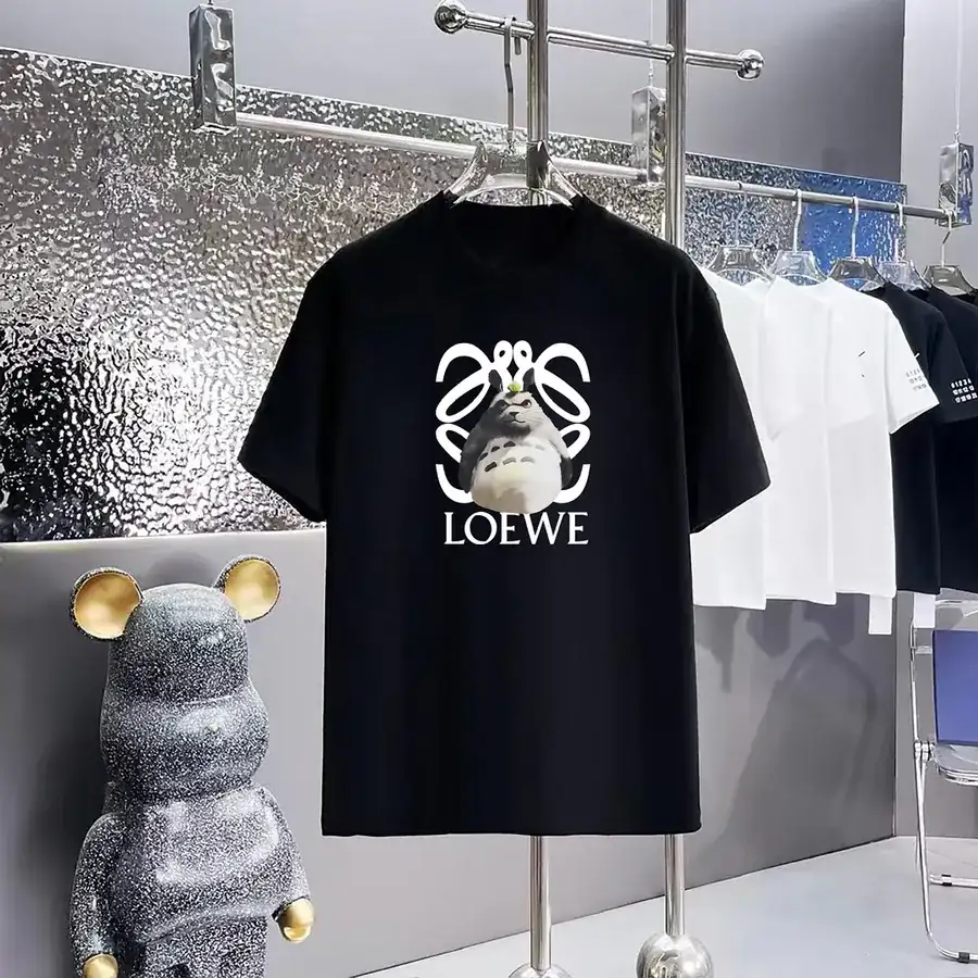 LOEWE Print Round Neck Short Sleeve T Shirt