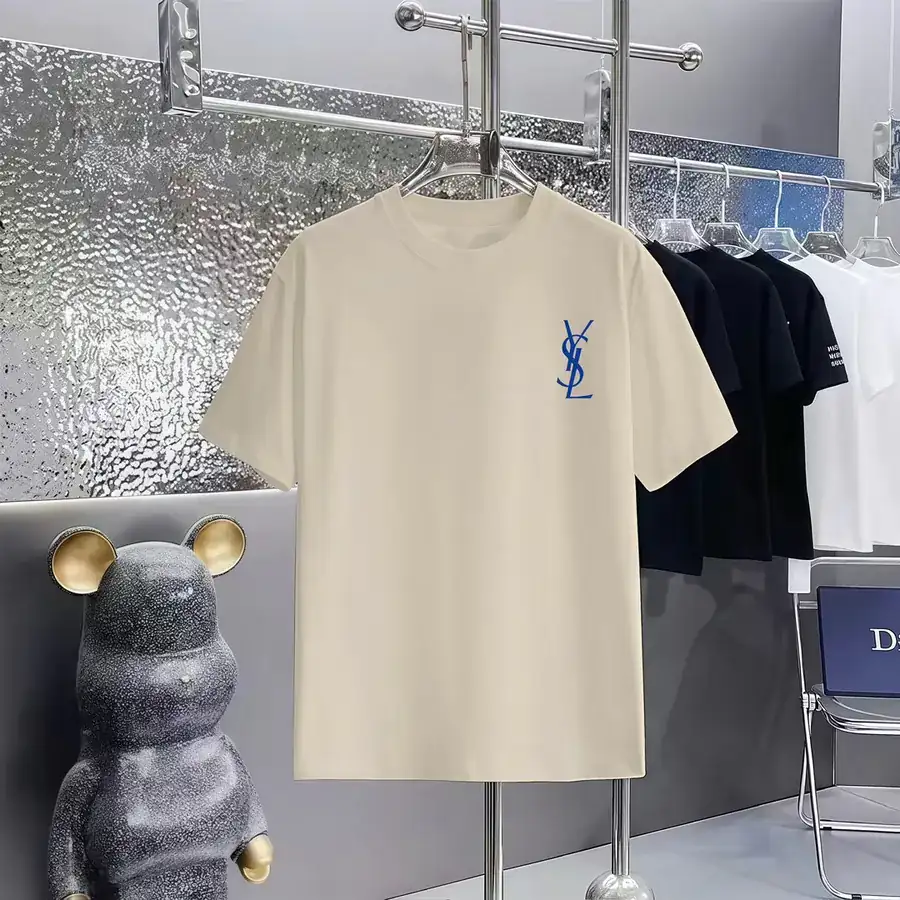 Yves Saint Laurent Printed Round Neck T Shirt