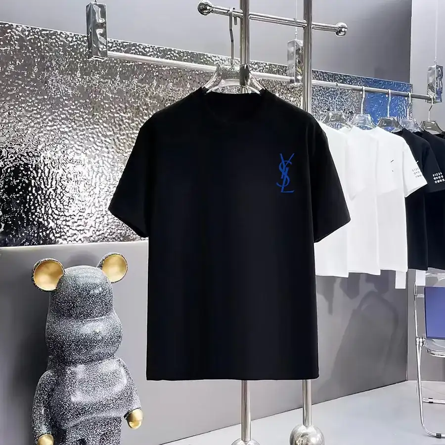 Yves Saint Laurent Printed Round Neck T Shirt