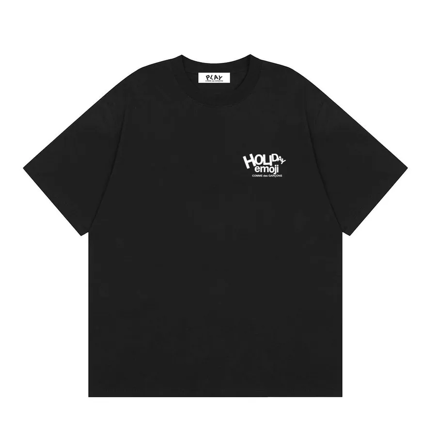 Comme des Garcons PLAY Heart Short Sleeve White, Black