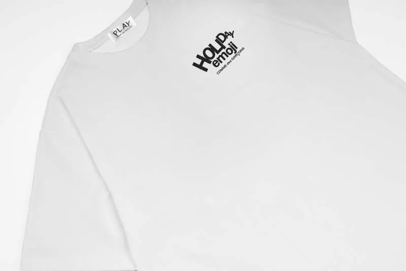 Comme des Garcons PLAY Heart Short Sleeve White, Black