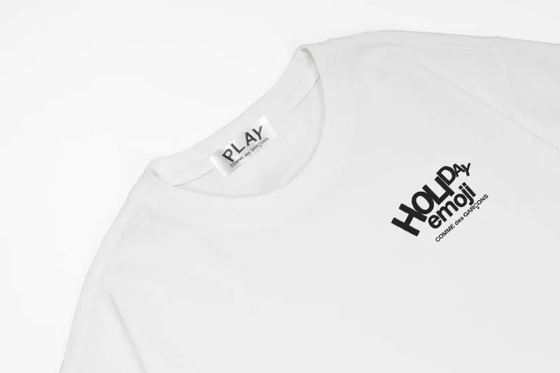 Comme des Garcons PLAY Heart Short Sleeve White, Black