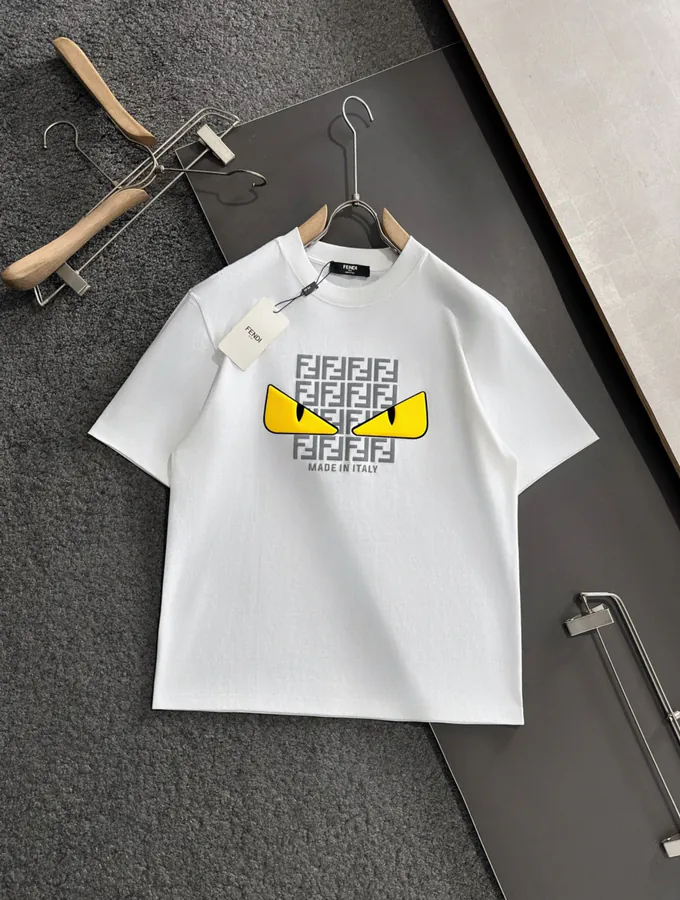 FEN CHEN Star Limited Summer Collection Printed Round Neck Short Sleeve T Shirt