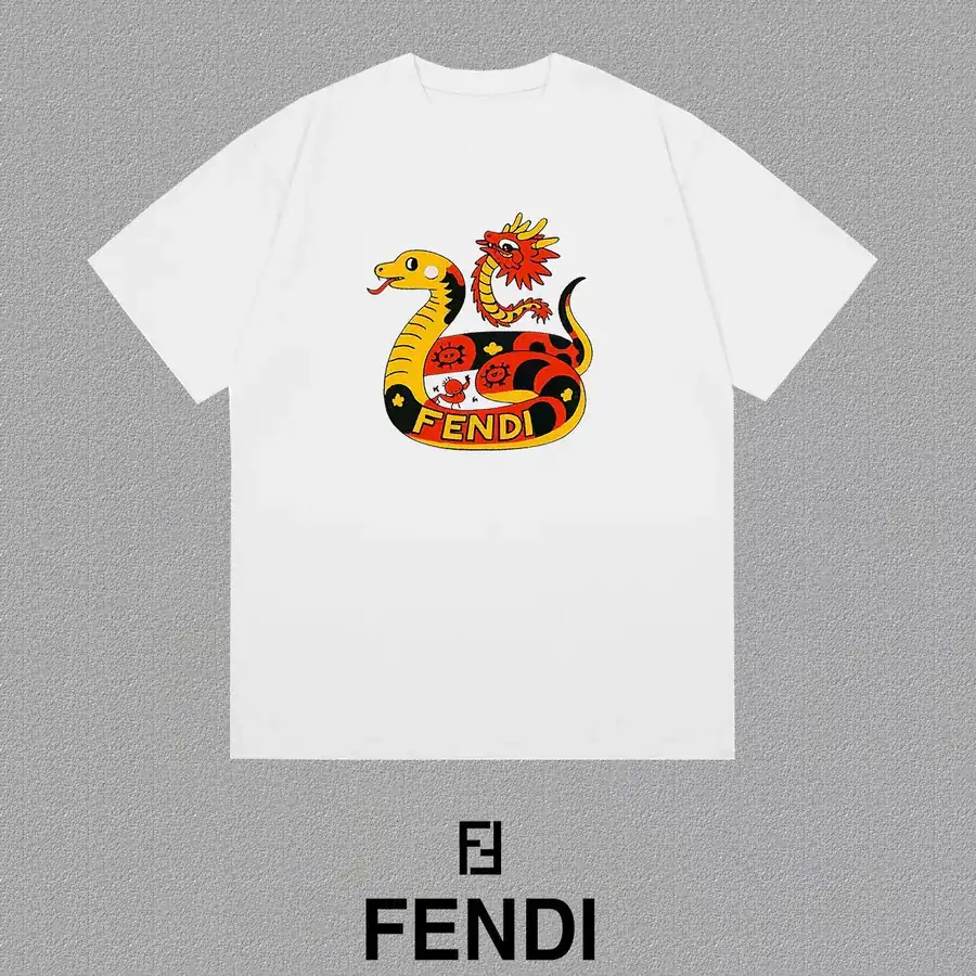 FEN CHEN Star Limited Summer Collection Printed Round Neck Short Sleeve T Shirt