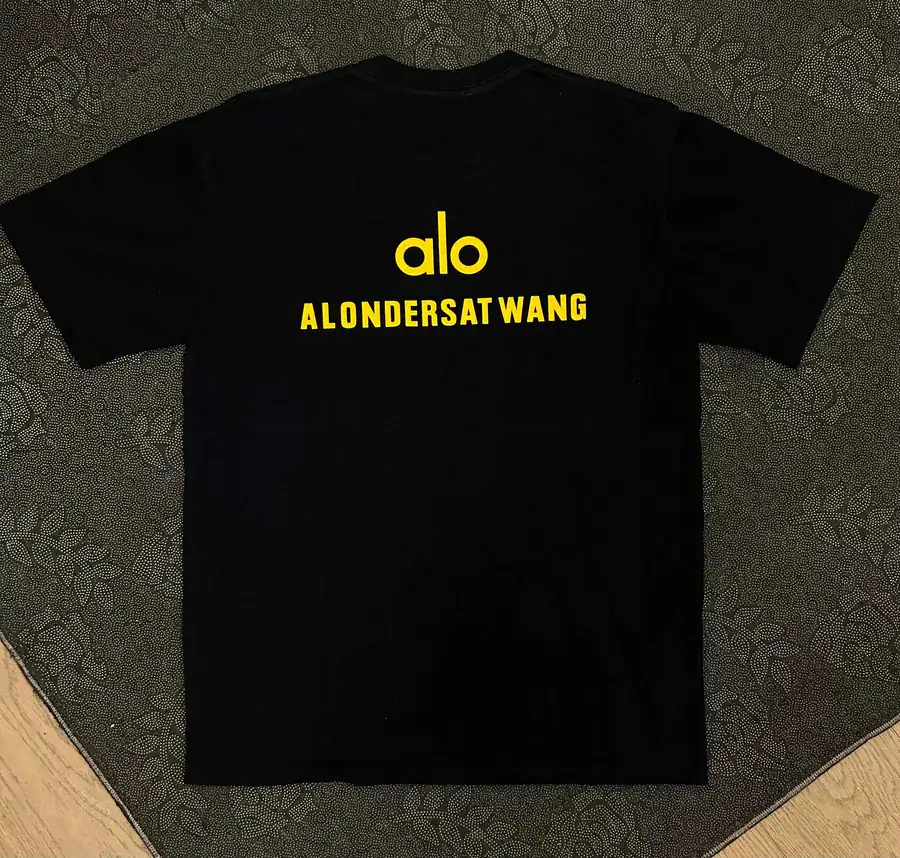 ALO 25ss New Bucket Bag with Customized Sleeve Label Loose Round Neck Short Sleeve T Shirt