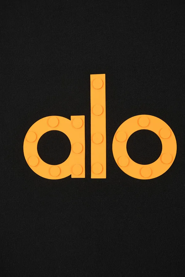 ALO 25ss New Bucket Bag with Customized Sleeve Label Loose Round Neck Short Sleeve T Shirt