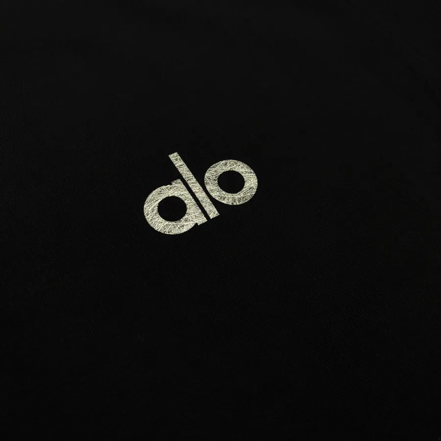 Alo 25ss New Arrival Casual Short Sleeve T Shirt with Burst Stitch Design
