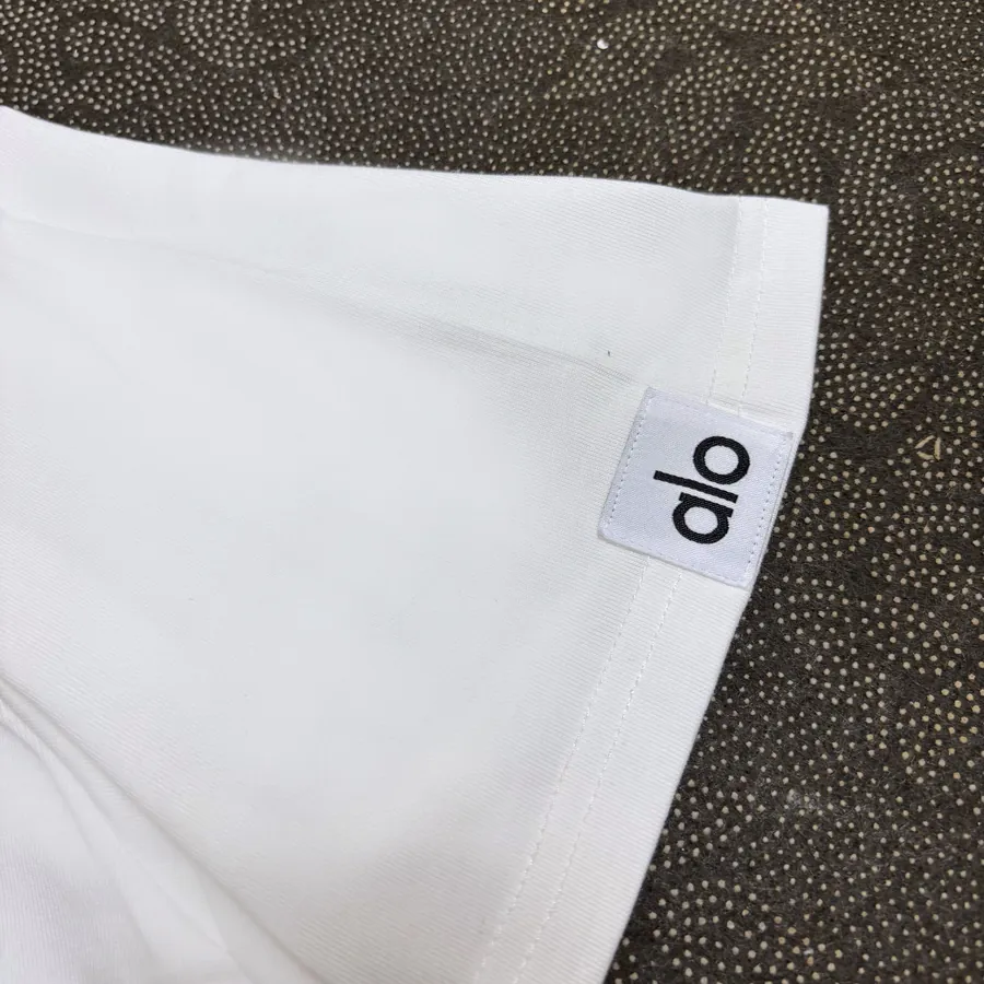 Alo 25ss New Arrival Casual Round Neck Short Sleeve T Shirt with Front Logo