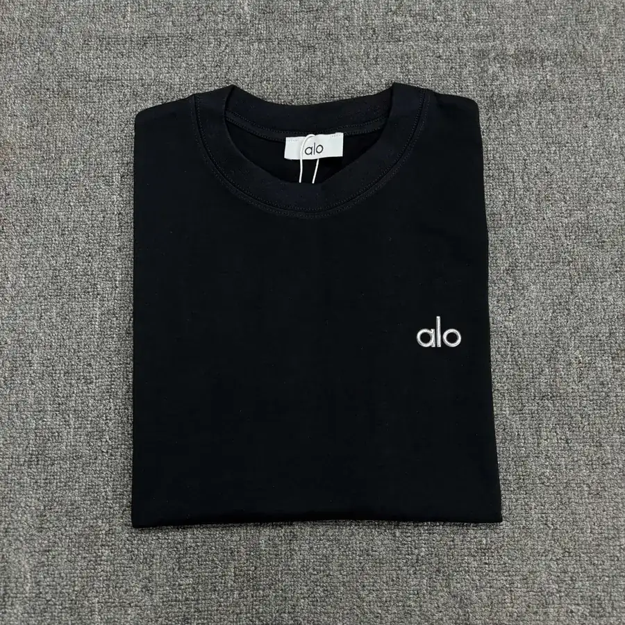 Alo 25ss New Arrival Casual Round Neck Short Sleeve T Shirt with Front Logo