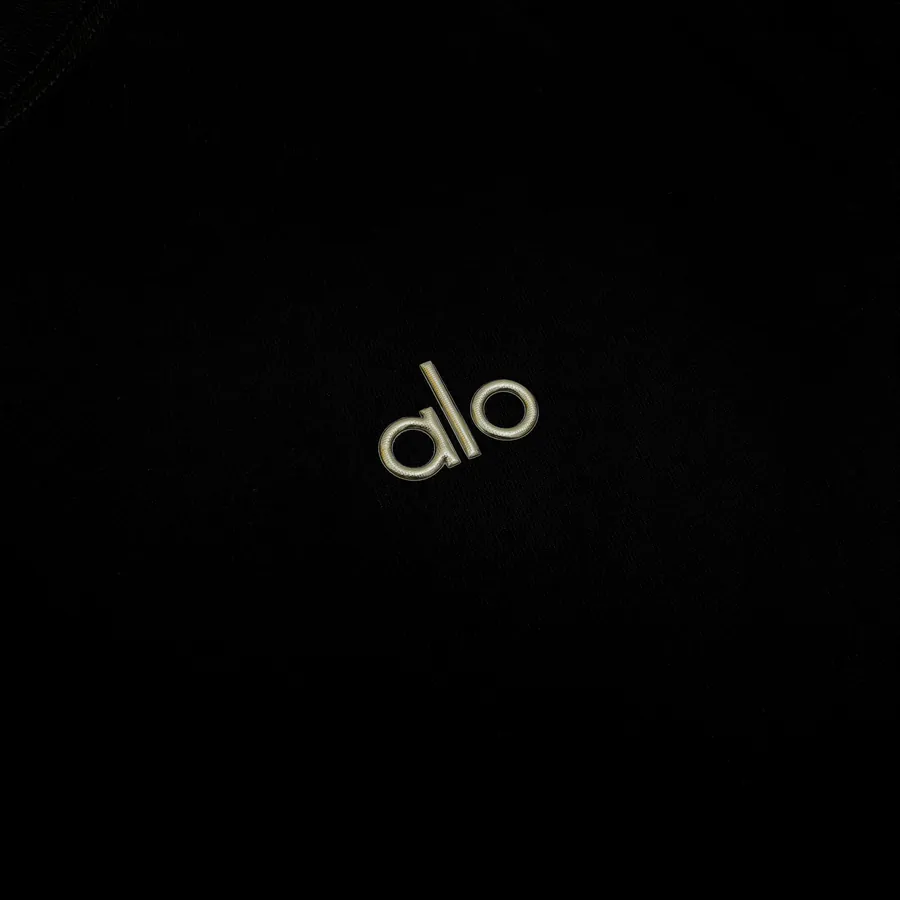 Alo 25ss New Arrival Casual Round Neck Short Sleeve T Shirt with Front Logo