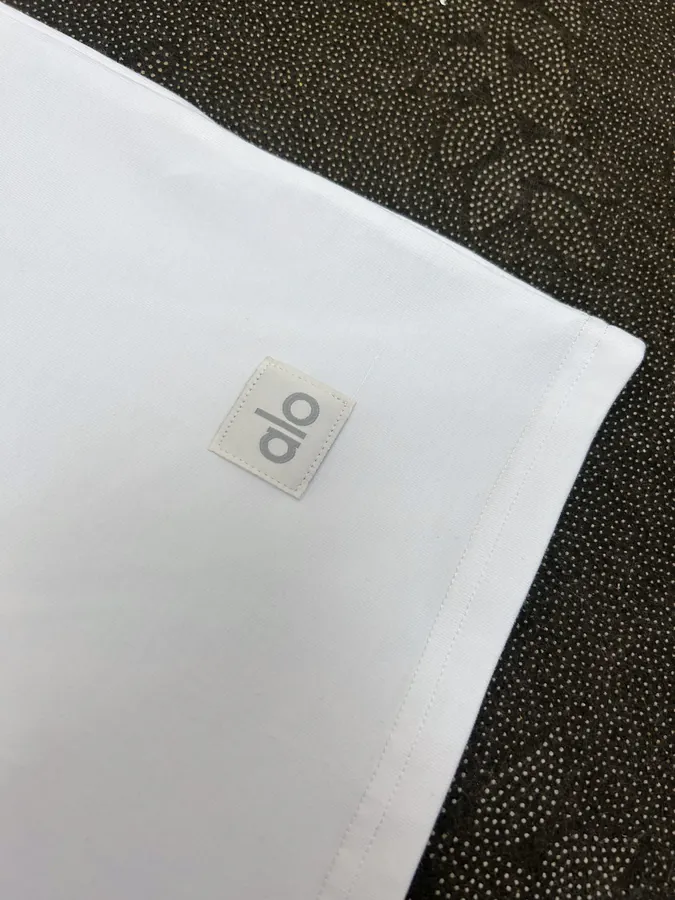 ALO 25ss Custom Label Loose Round Neck Short Sleeve T Shirt