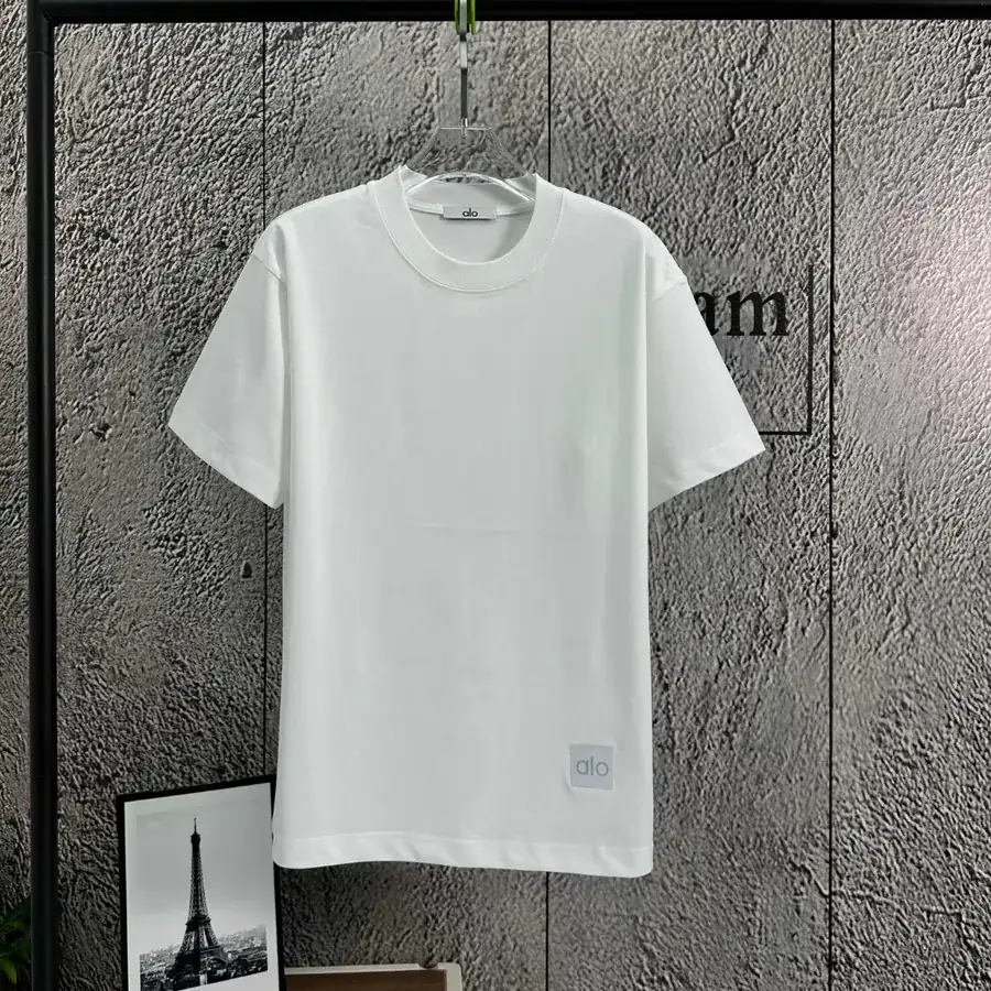 ALO 25ss Custom Label Loose Round Neck Short Sleeve T Shirt