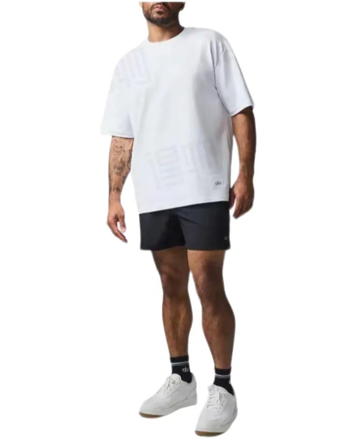 ALO 25ss Custom Label Loose Round Neck Short Sleeve T Shirt