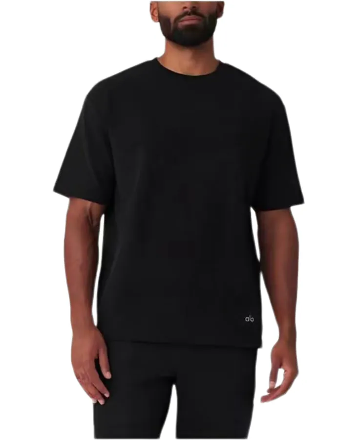 ALO 25ss Custom Label Loose Round Neck Short Sleeve T Shirt