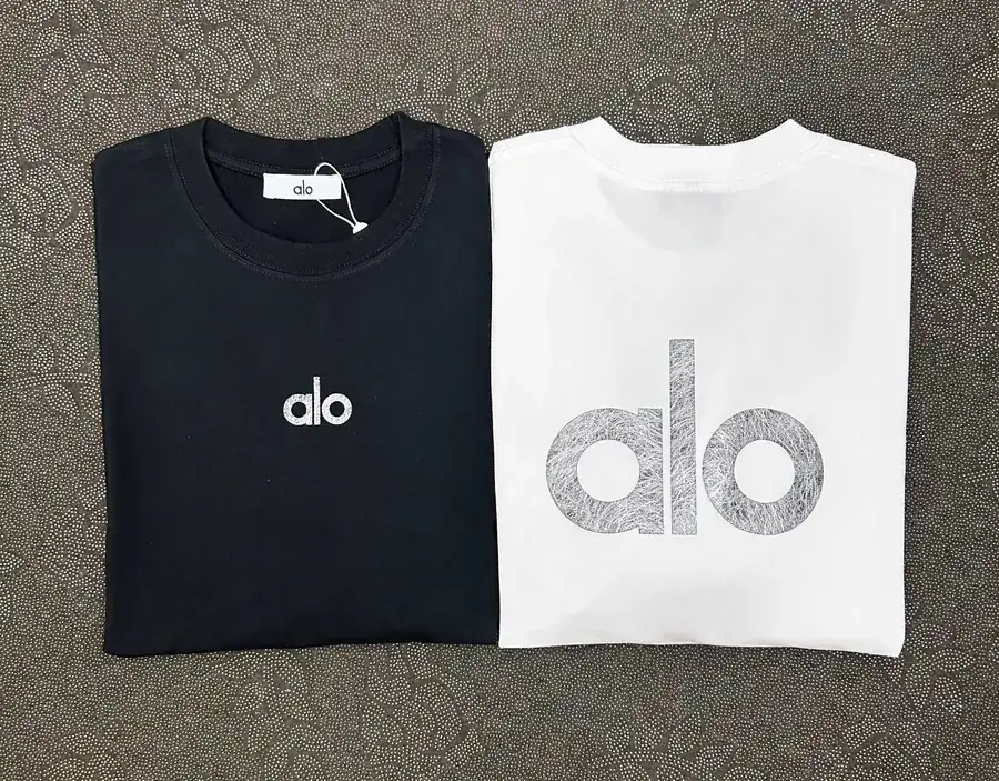 ALO 25ss New Collection Loose Round Neck Short Sleeve T shirt