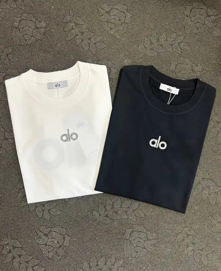 ALO 25ss New Collection Loose Round Neck Short Sleeve T shirt