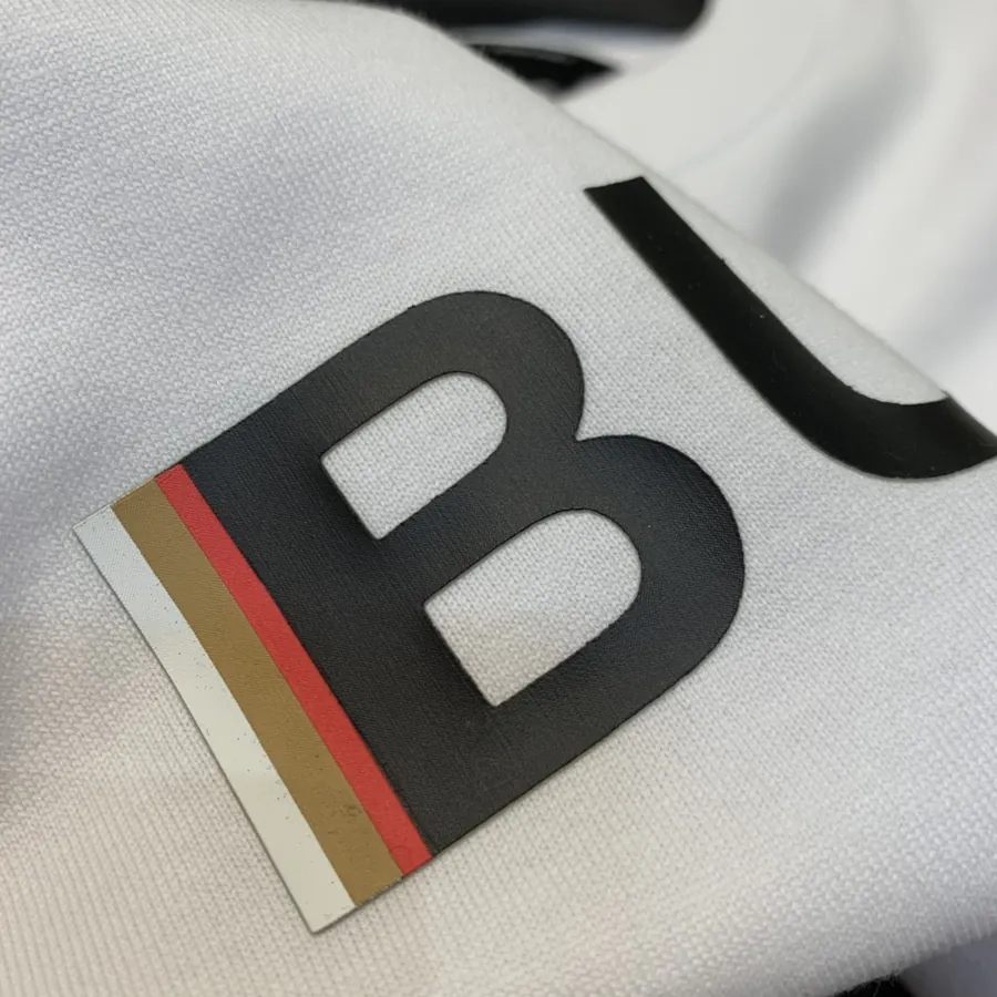 BBR Burberry London Logo Overprint Cotton Loose Short Sleeve T Shirt