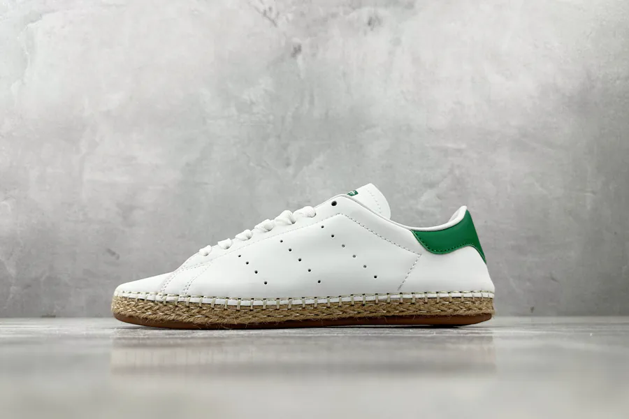 CLOT x adidas originals Stan Smith Espadrille in White and Green