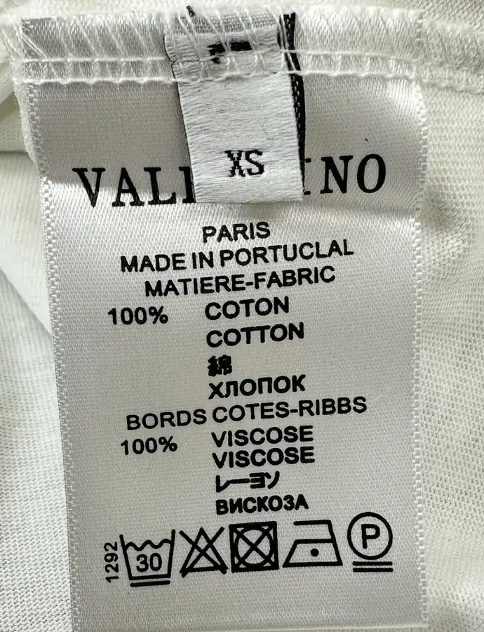 Valentino 3D立体胶印短袖